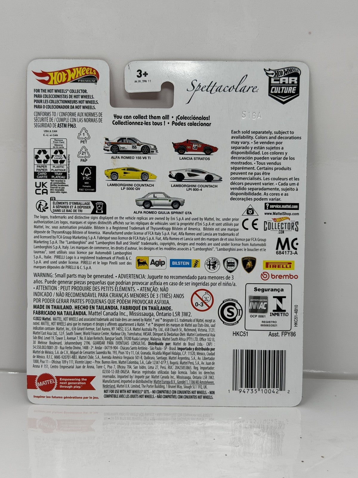 Hot Wheels Premium Spettacolare Lamborghini Countach CHASE 1:64 Diecast