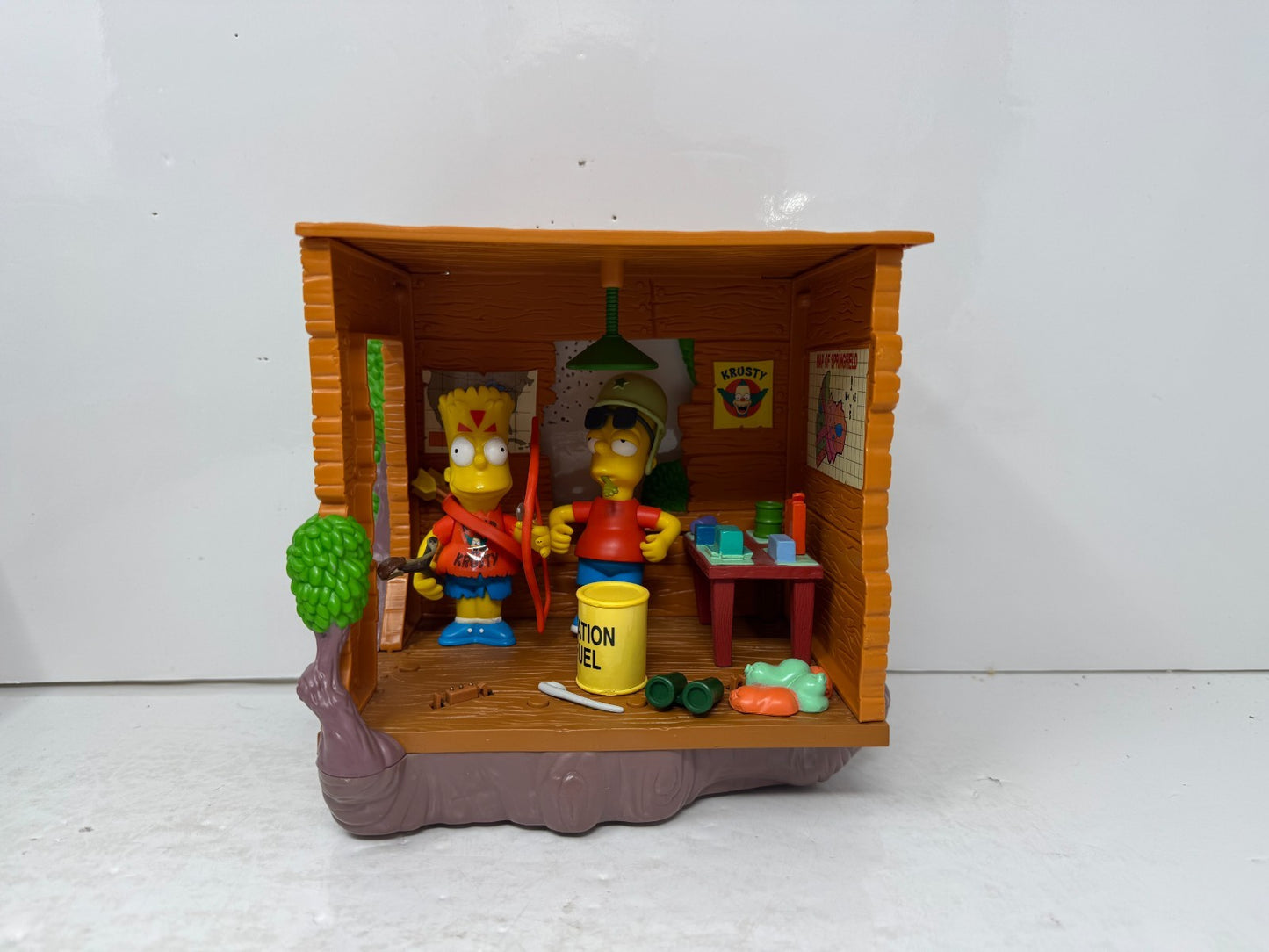 Simpsons World of Springfield Barts Treehouse Kamp Krusty Bart Playmates Playset