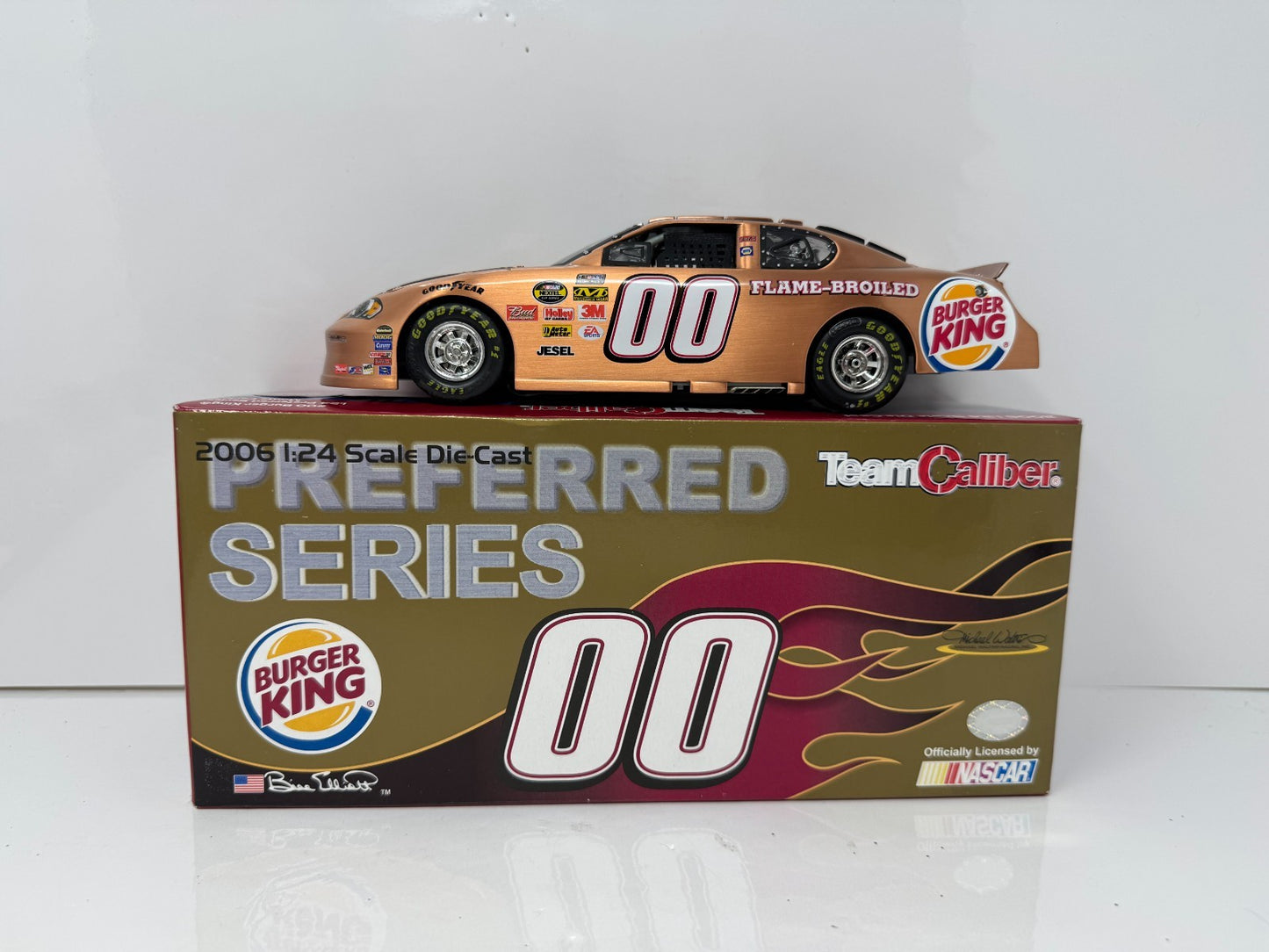 Team Caliber Bill Elliott #00 Burger King 2006 Monte Carlo Copper 1:64 Diecast