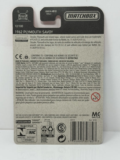 Matchbox 1962 Plymouth Savoy 1:64 Diecast Black