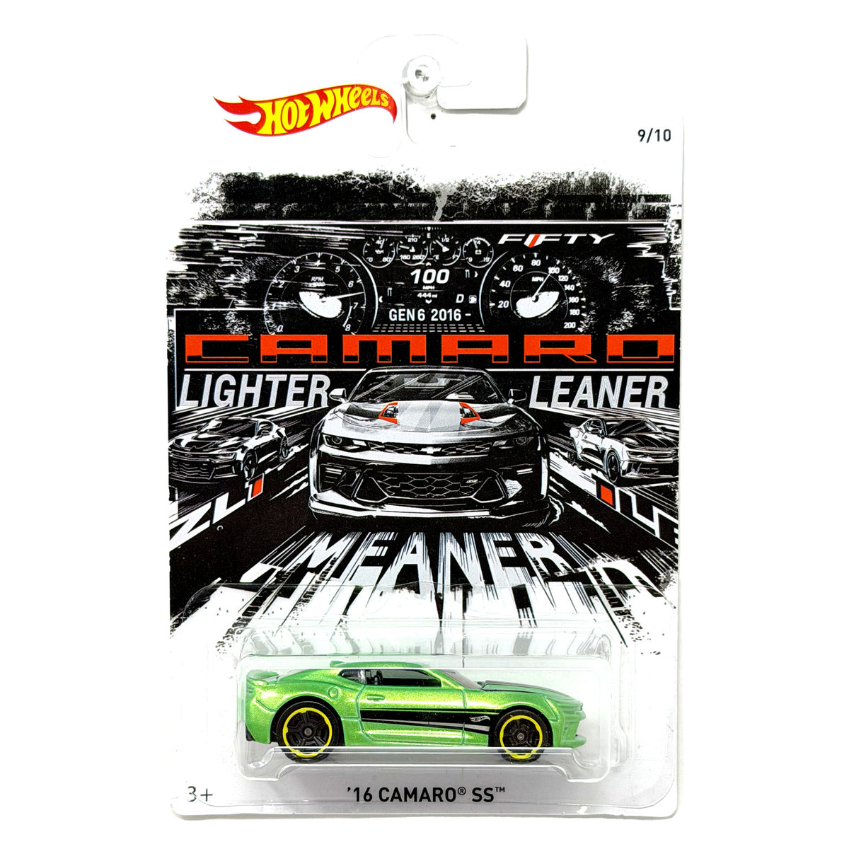 Hot Wheels Lighter Leaner Meaner 2016 Camaro SS 1:64 Diecast Green