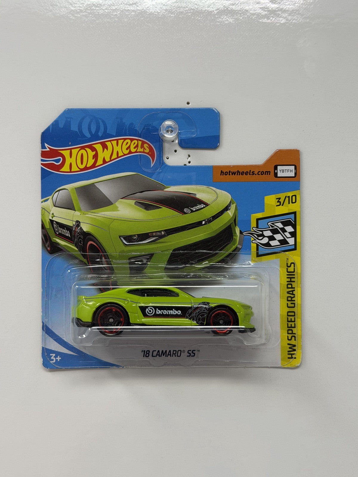 Hot Wheels HW Speed Graphics 2018 Chevy Camaro SS 1:64 Diecast Green Short Card