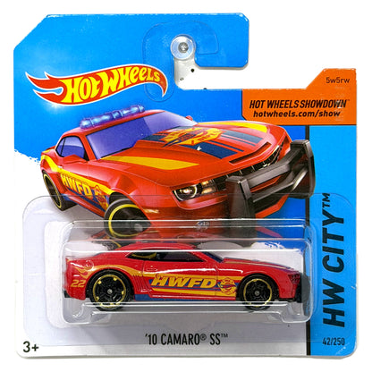 Hot Wheels HW City 2010 Chevrolet Camaro SS HWFD 1:64 Diecast Red Short Card