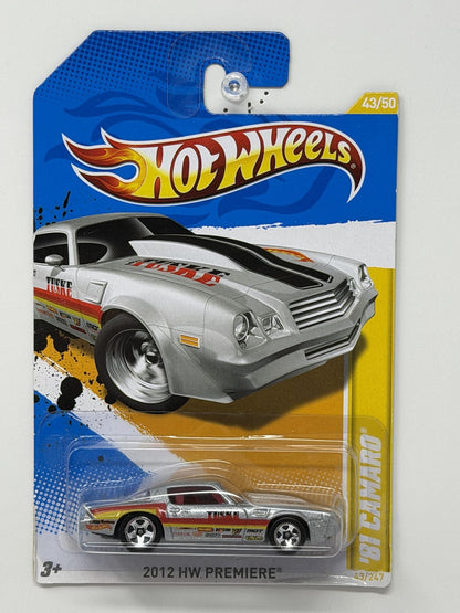 Hot Wheels 2012 HW Premiere 1981 Chevrolet Camaro 1:64 Diecast Silver