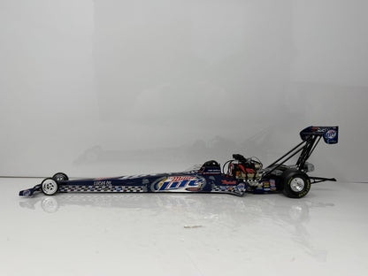 Action NHRA 2004 Larry Dixon Miller Lite Commemorative Can Series Top Fuel Dragster 1:24 Diecast Blue Silver