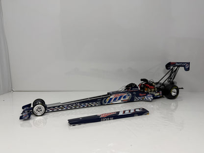 Action NHRA 2004 Larry Dixon Miller Lite Commemorative Can Series Top Fuel Dragster 1:24 Diecast Blue Silver
