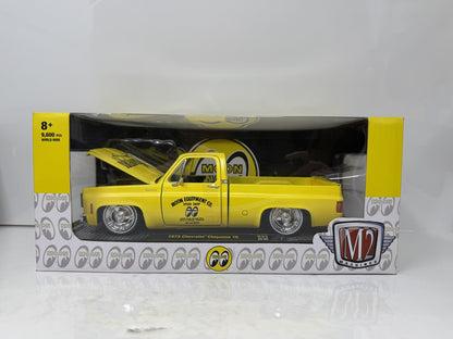 M2 Machines Mooneyes 1973 Chevrolet Cheyenne 10 1:24 Diecast Yellow