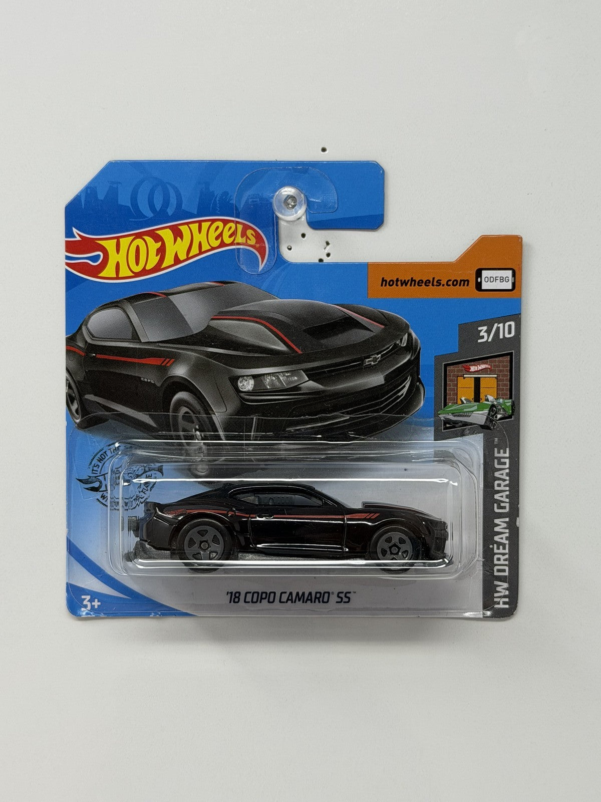 Hot Wheels Dream Garage 2018 COPO Camaro SS 1:64 Diecast Black Short Card