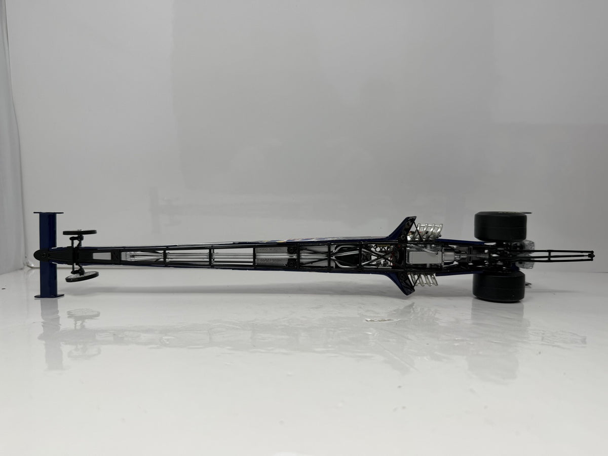 Action NHRA 2004 Larry Dixon Miller Lite Commemorative Can Series Top Fuel Dragster 1:24 Diecast Blue Silver