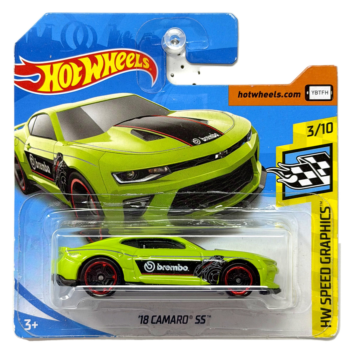 Hot Wheels HW Speed Graphics 2018 Chevy Camaro SS 1:64 Diecast Green Short Card