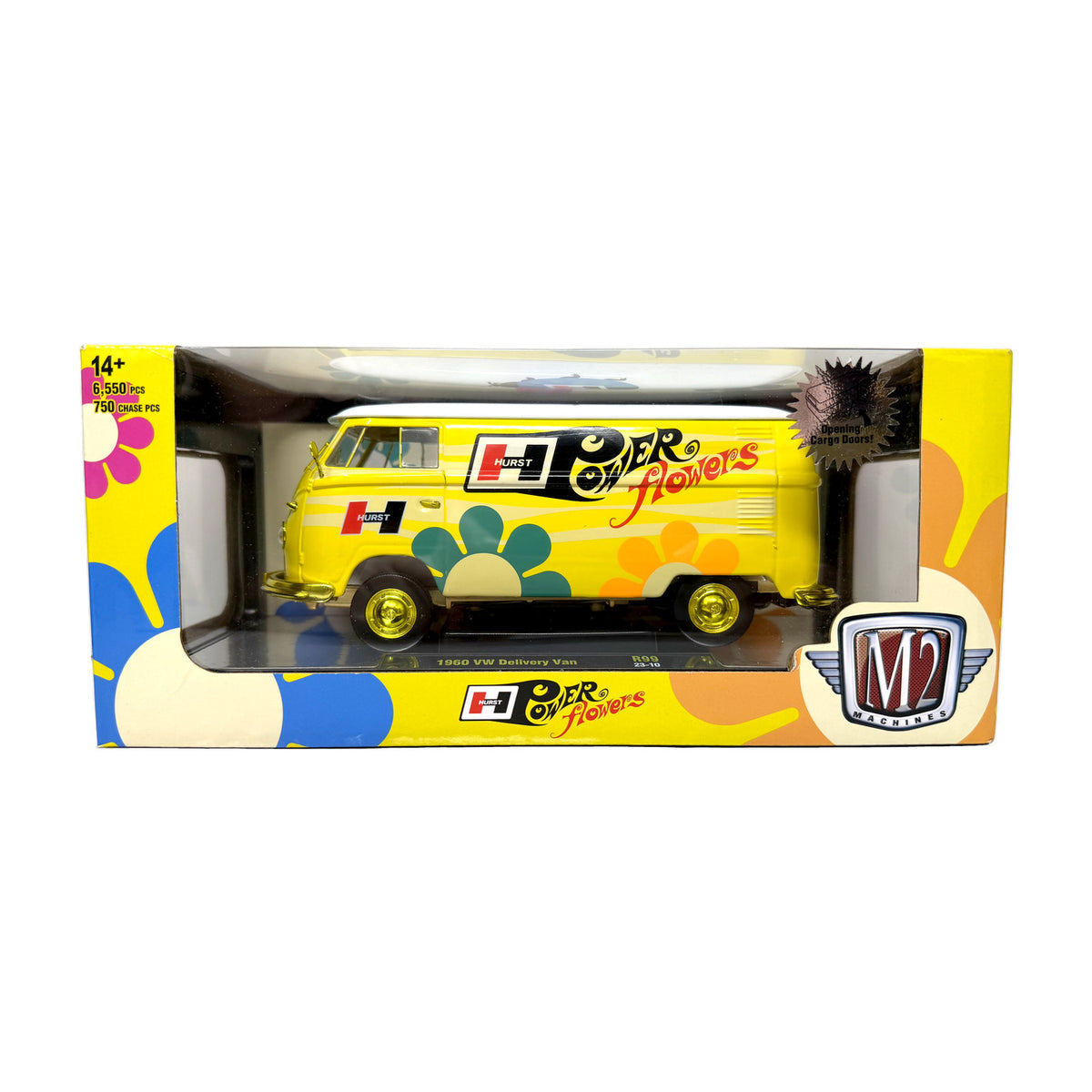 M2 Machines Hurst 1960 Volkswagen Delivery Van CHASE 1:24 Diecast Yellow