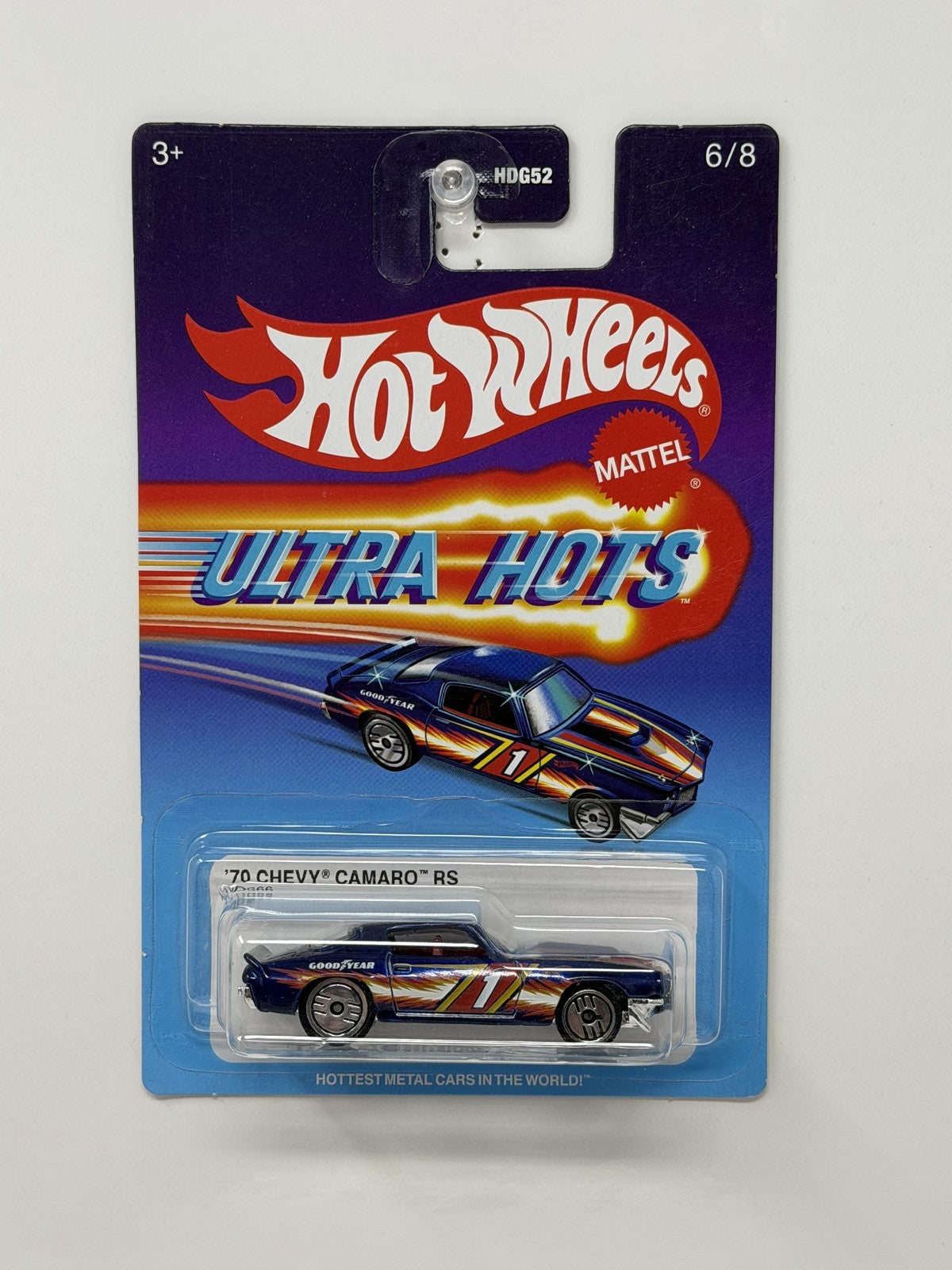 Hot Wheels Ultra Hots 1970 Chevrolet Camaro RS 1:64 Diecast Blue
