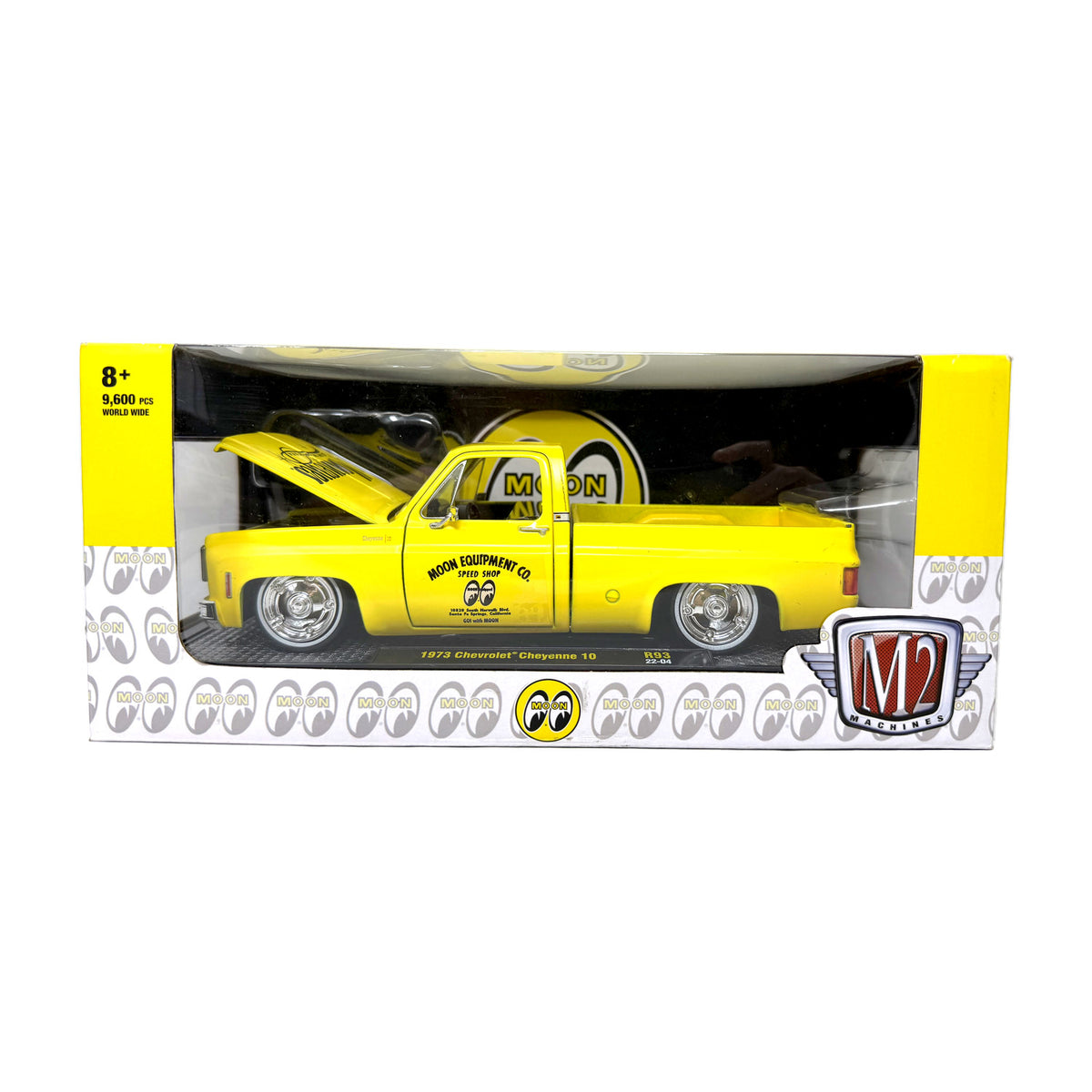 M2 Machines Mooneyes 1973 Chevrolet Cheyenne 10 1:24 Diecast Yellow