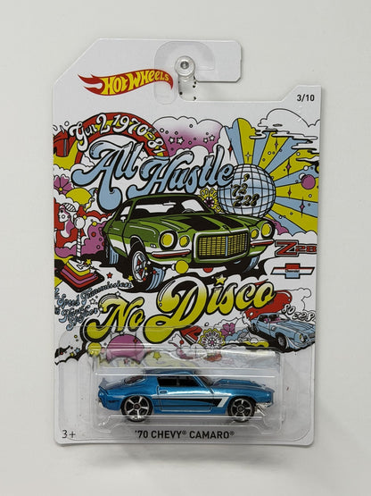 Hot Wheels All Hustle No Disco 1970 Chevrolet Camaro 1:64 Diecast Blue