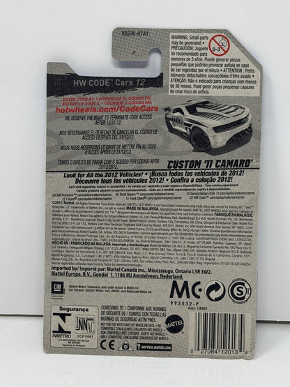 Hot Wheels HW Code Cars 2012 Custom 2011 Camaro 1:64 Diecast White