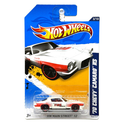 Hot Wheels HW Main Street 1970 Chevrolet Camaro RS 1:64 Diecast White