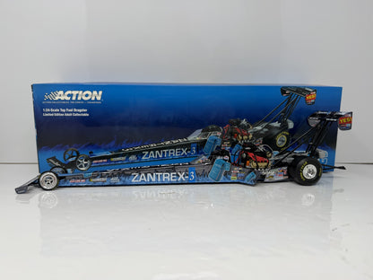Action NHRA 2005 Dave Grubnic Zantrex-3 Top Fuel Dragster 1:24 Diecast Blue Black RCCA Color Chrome 1 of 120