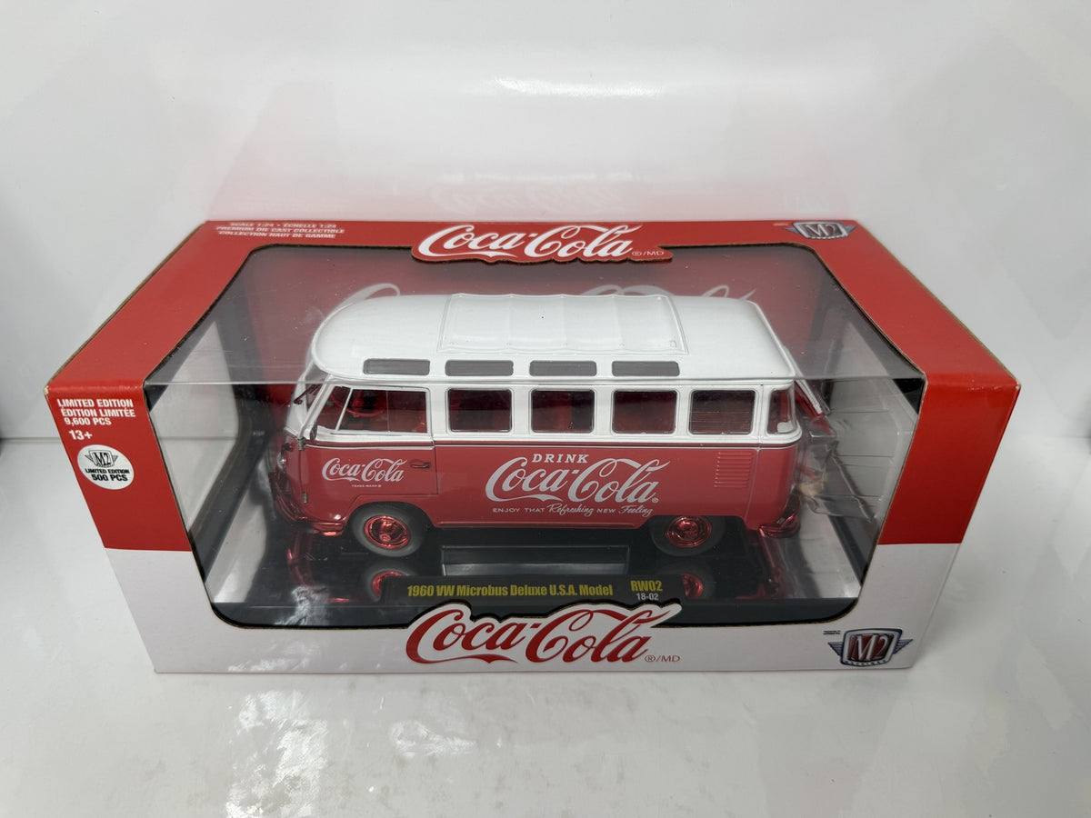 M2 Machines Coca-Cola 1960 Volkswagen Microbus CHASE 1:24 Diecast Red White