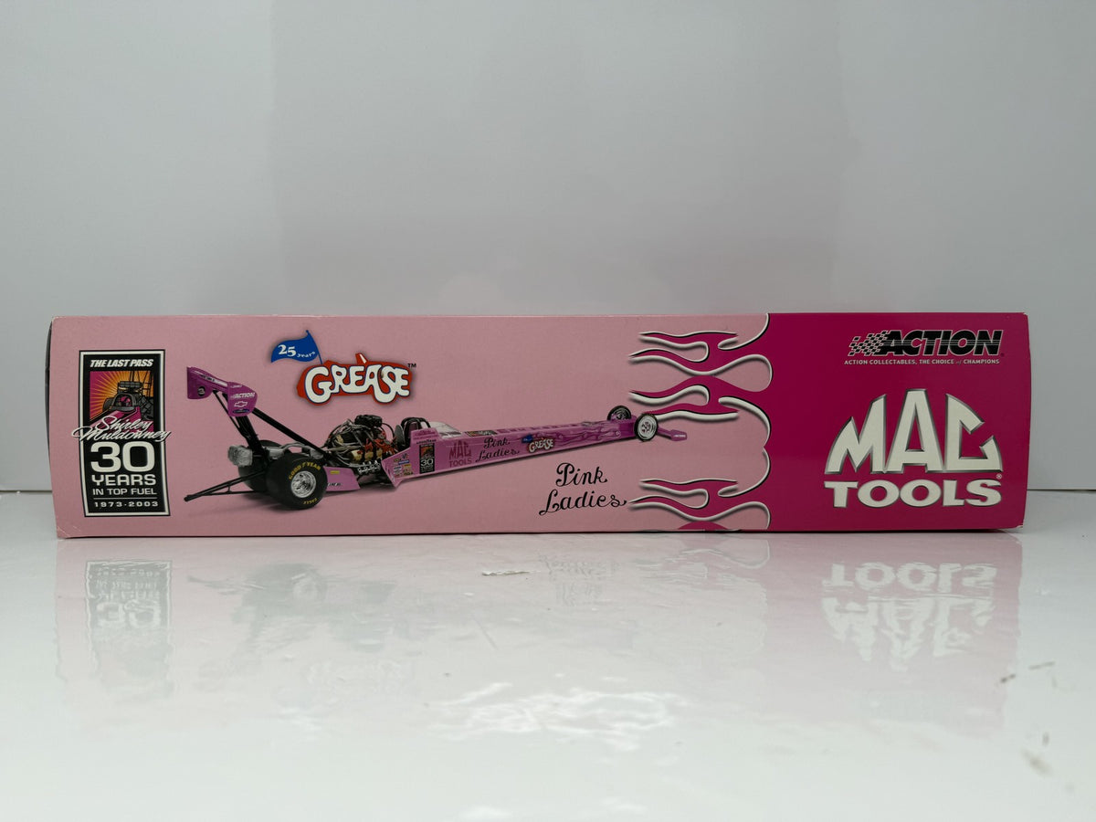 Action NHRA 2003 Shirley Muldowney Mac Tools Grease 25th Anniversary Action Racing Collectables Top Fuel Dragster 1:24 Diecast Pink