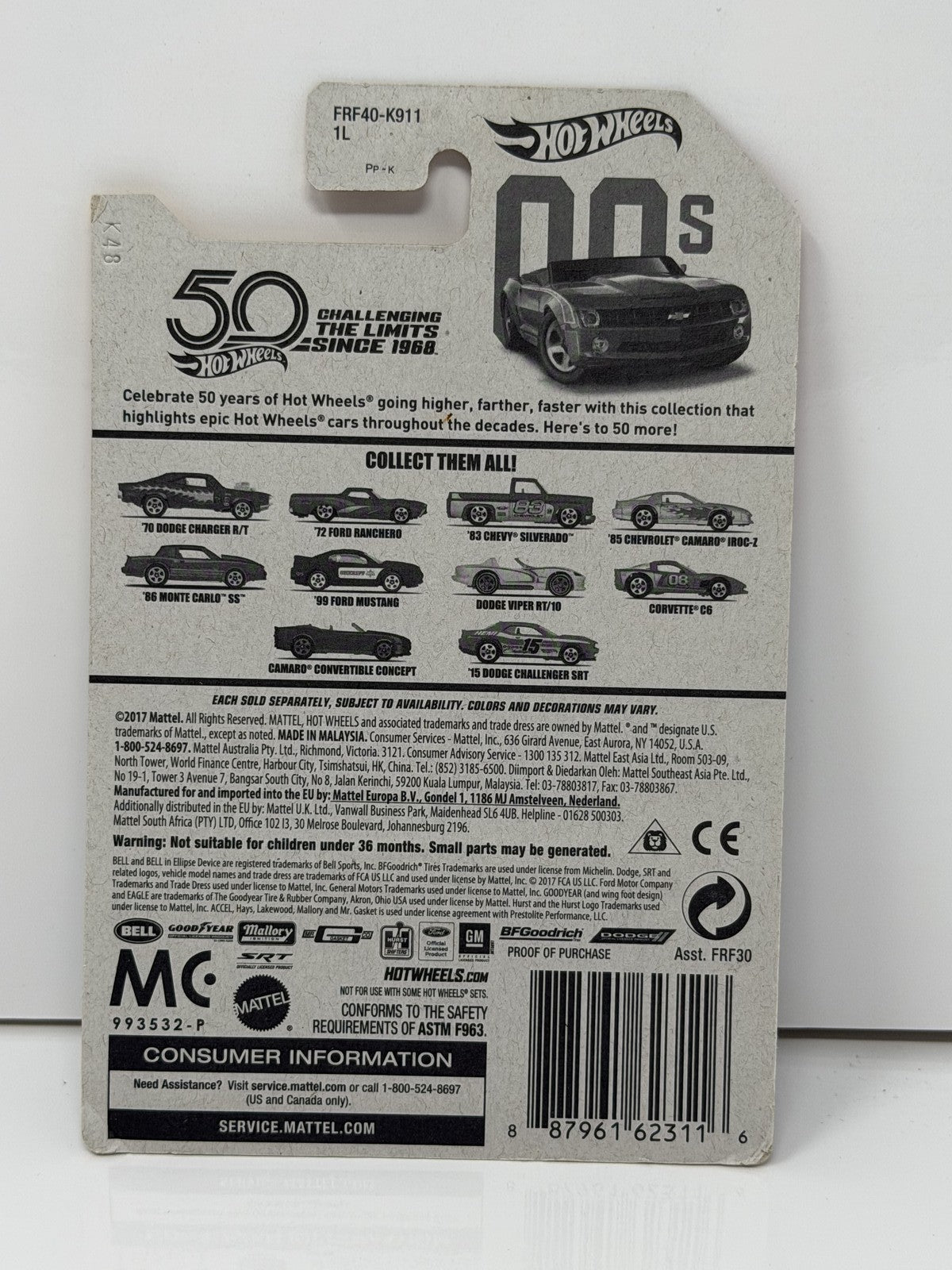 Hot Wheels 00s Camaro Convertible Concept 1:64 Diecast Blue