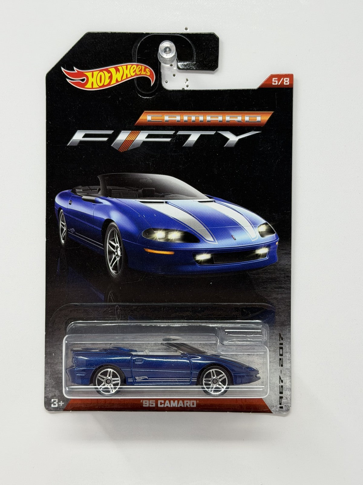 Hot Wheels Camaro Fifty 1995 Chevrolet Camaro Convertible 1:64 Diecast Blue
