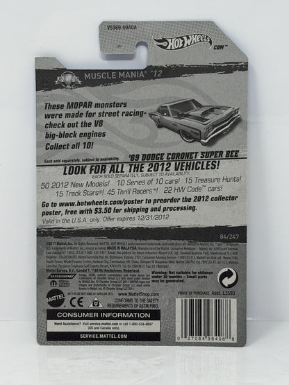 Hot Wheels Super Treasure Hunt 1969 Dodge Coronet Super Bee 1:64 Diecast STH