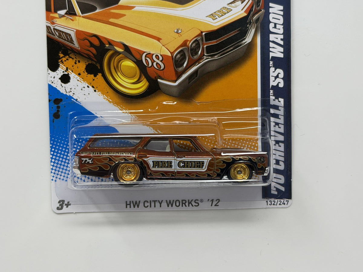 Hot Wheels Super Treasure Hunt 1970 Chevelle SS Wagon 1:64 Diecast Brown STH