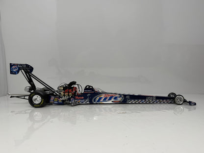 Action NHRA 2004 Larry Dixon Miller Lite Commemorative Can Series Top Fuel Dragster 1:24 Diecast Blue Silver