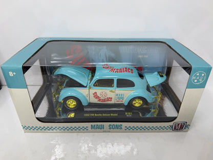 M2 Machines Maui & Sons 1952 Volkswagen Beetle Deluxe CHASE 1:24 Diecast Blue