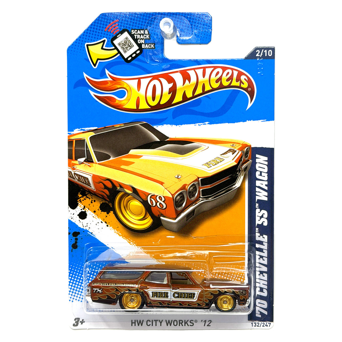 Hot Wheels Super Treasure Hunt 1970 Chevelle SS Wagon 1:64 Diecast Brown STH
