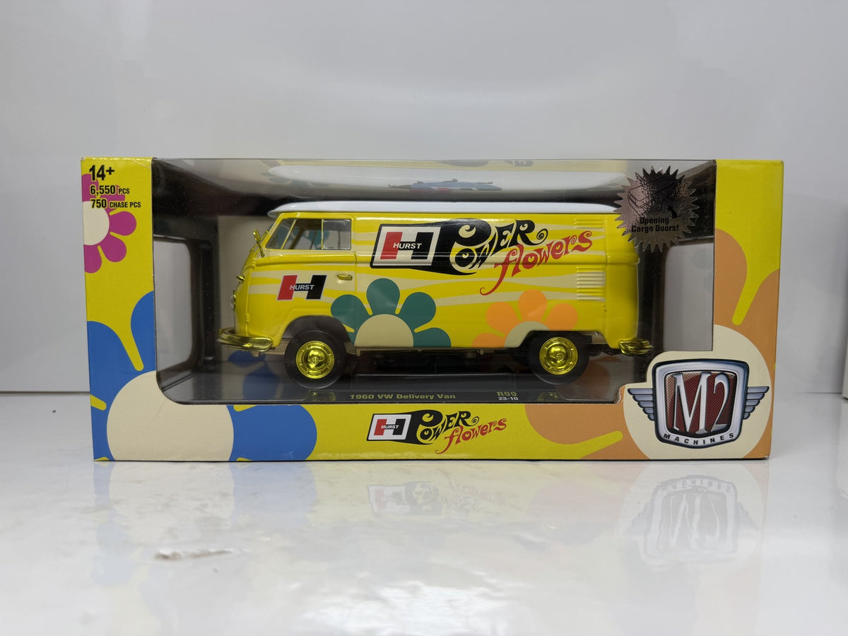M2 Machines Hurst 1960 Volkswagen Delivery Van CHASE 1:24 Diecast Yellow