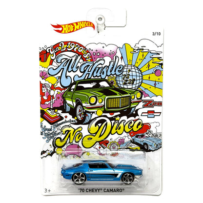 Hot Wheels All Hustle No Disco 1970 Chevrolet Camaro 1:64 Diecast Blue