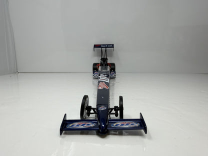 Action NHRA 2004 Larry Dixon Miller Lite Commemorative Can Series Top Fuel Dragster 1:24 Diecast Blue Silver