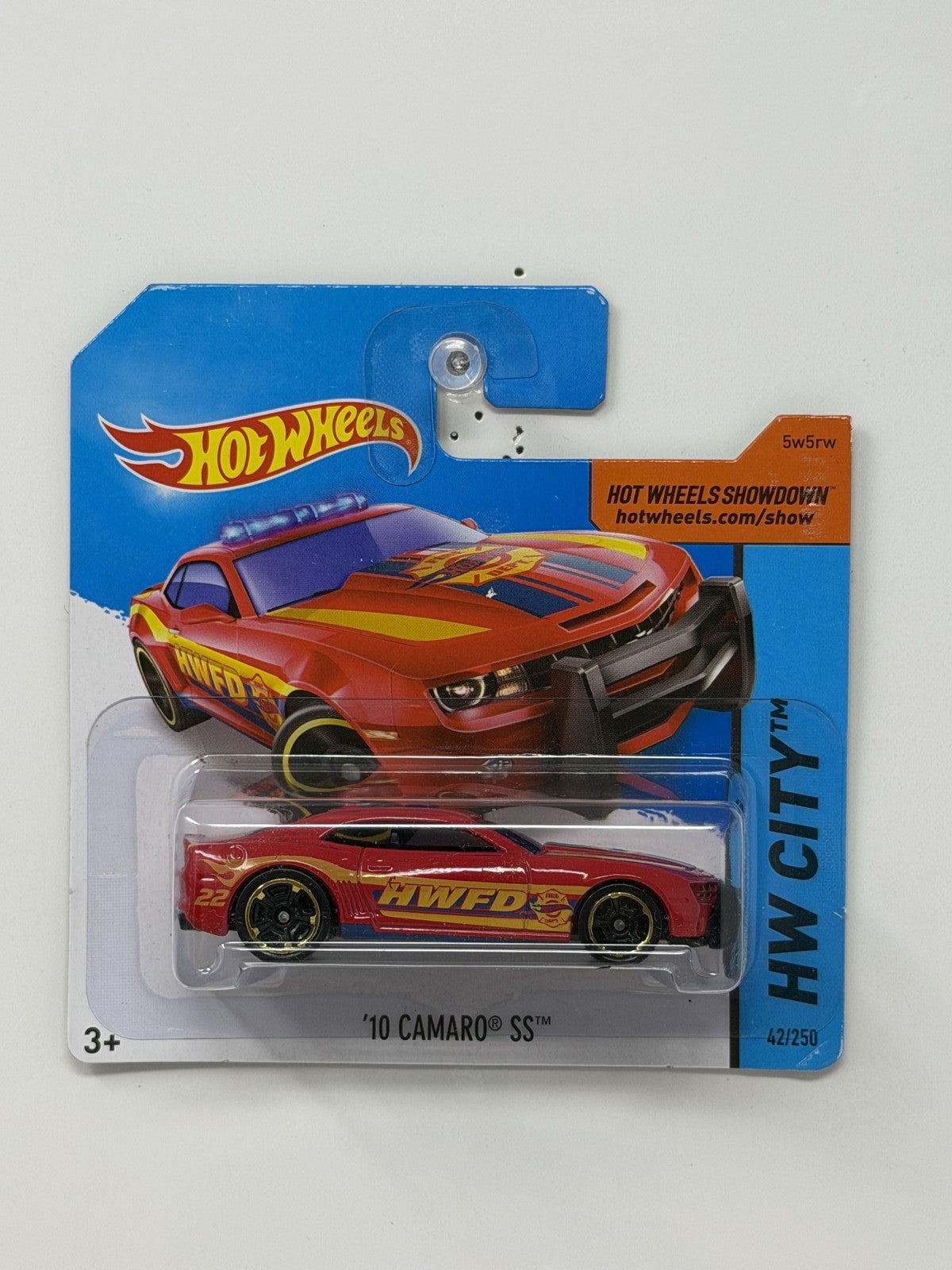 Hot Wheels HW City 2010 Chevrolet Camaro SS HWFD 1:64 Diecast Red Short Card
