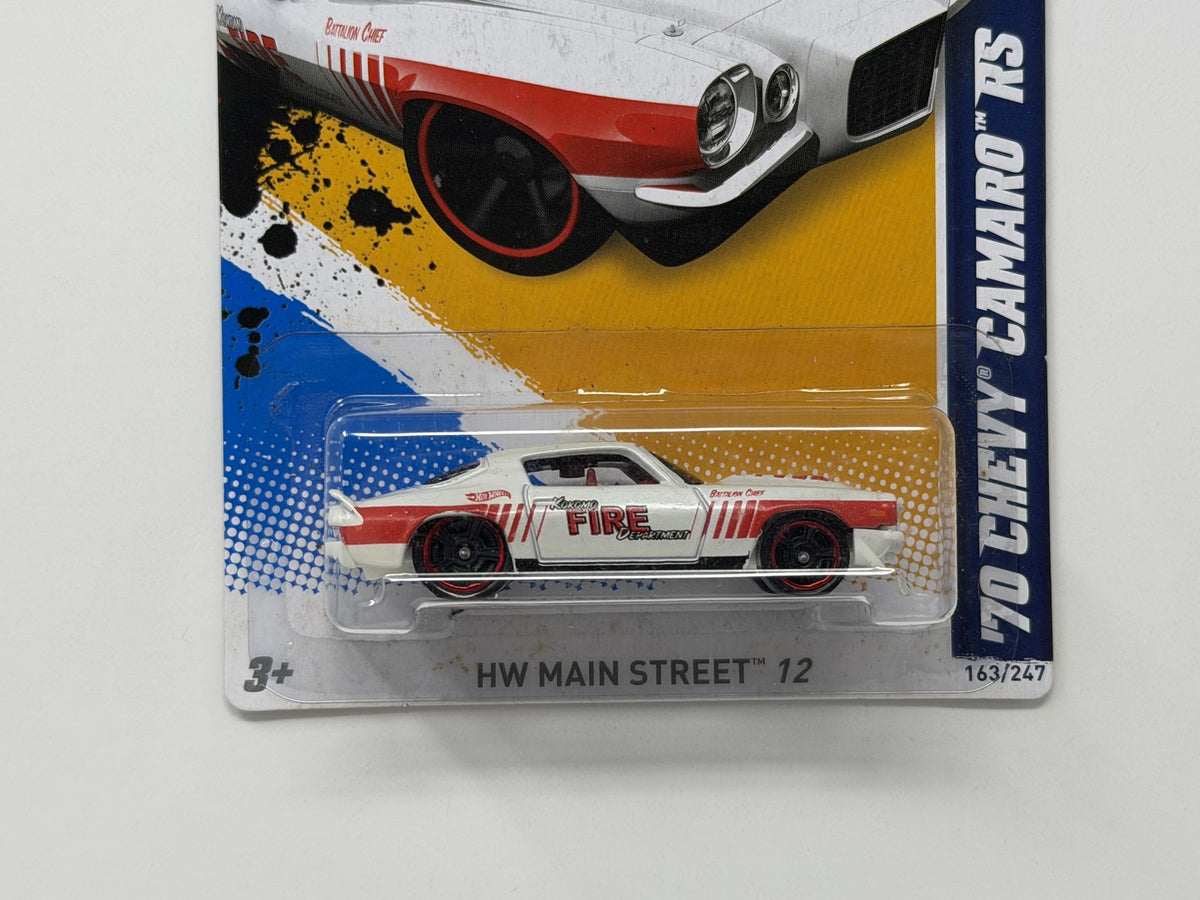 Hot Wheels HW Main Street 1970 Chevrolet Camaro RS 1:64 Diecast White