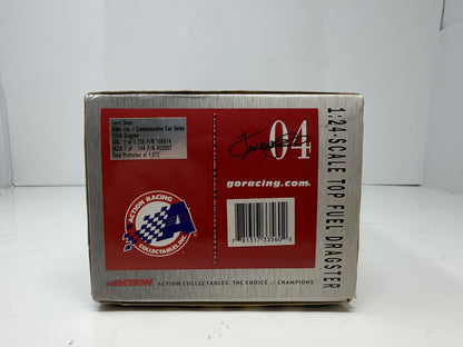 Action NHRA 2004 Larry Dixon Miller Lite Commemorative Can Series Top Fuel Dragster 1:24 Diecast Blue Silver