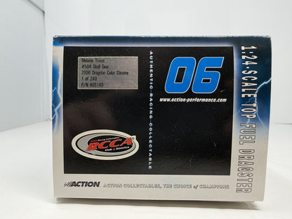 Action NHRA 2006 Melanie Troxel Skull Gear RCCA Color Chrome Top Fuel Dragster 1:24 Diecast Silver Blue Black 1 of 240