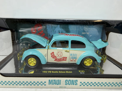 M2 Machines Maui & Sons 1952 Volkswagen Beetle Deluxe CHASE 1:24 Diecast Blue