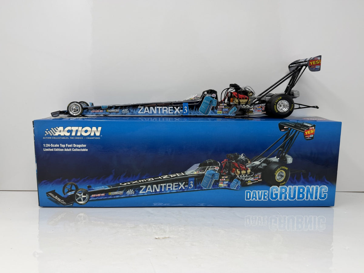 Action NHRA 2005 Dave Grubnic Zantrex-3 Top Fuel Dragster 1:24 Diecast Blue Black RCCA Color Chrome 1 of 120