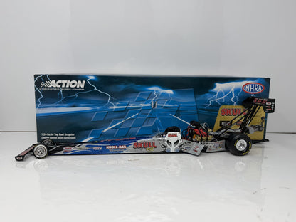 Action NHRA 2006 Melanie Troxel Skull Gear RCCA Color Chrome Top Fuel Dragster 1:24 Diecast Silver Blue Black 1 of 240