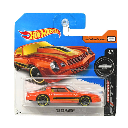 Hot Wheels Camaro Fifty 1981 Chevrolet Camaro 1:64 Diecast Orange Short Card