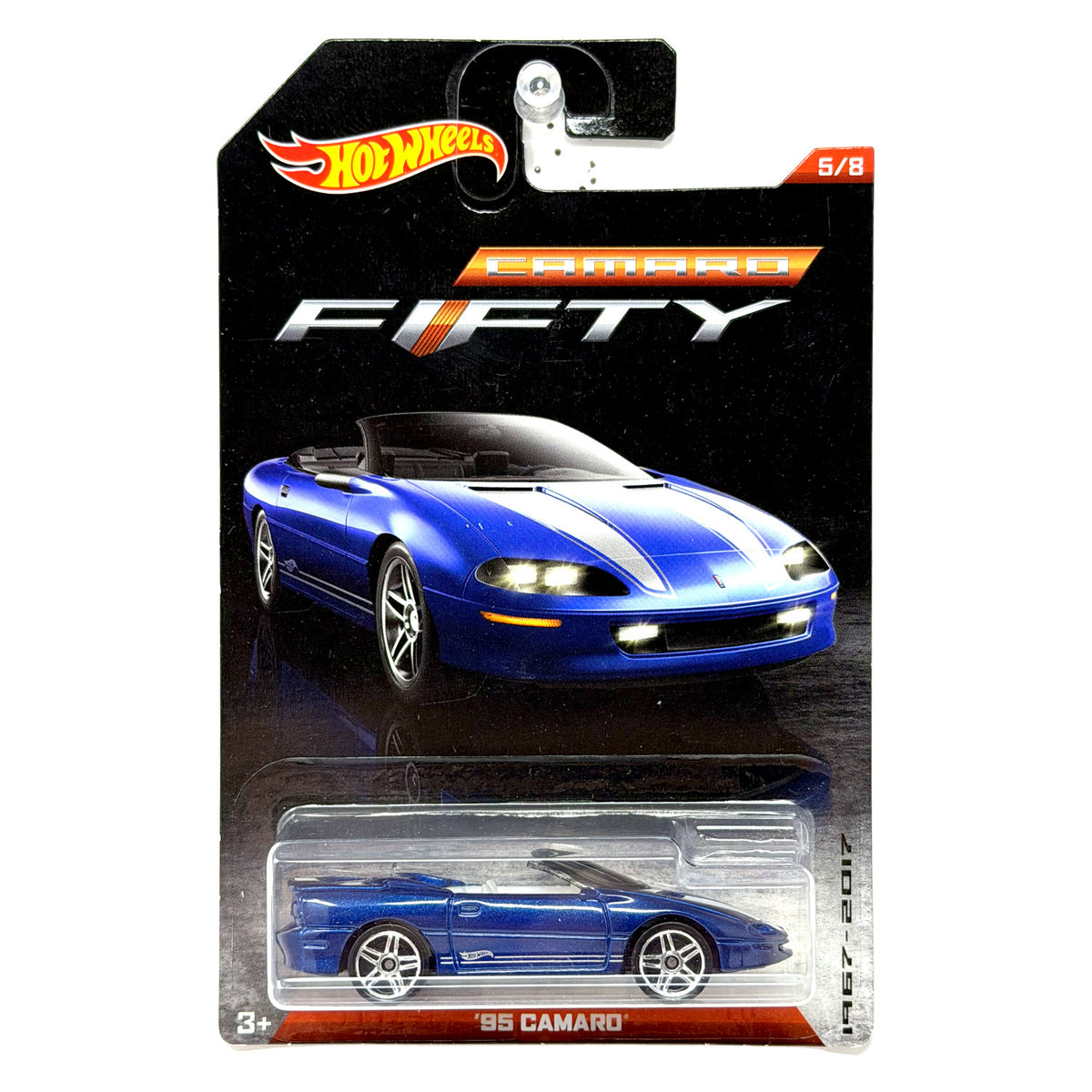 Hot Wheels Camaro Fifty 1995 Chevrolet Camaro Convertible 1:64 Diecast Blue