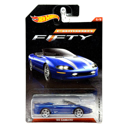 Hot Wheels Camaro Fifty 1995 Chevrolet Camaro Convertible 1:64 Diecast Blue