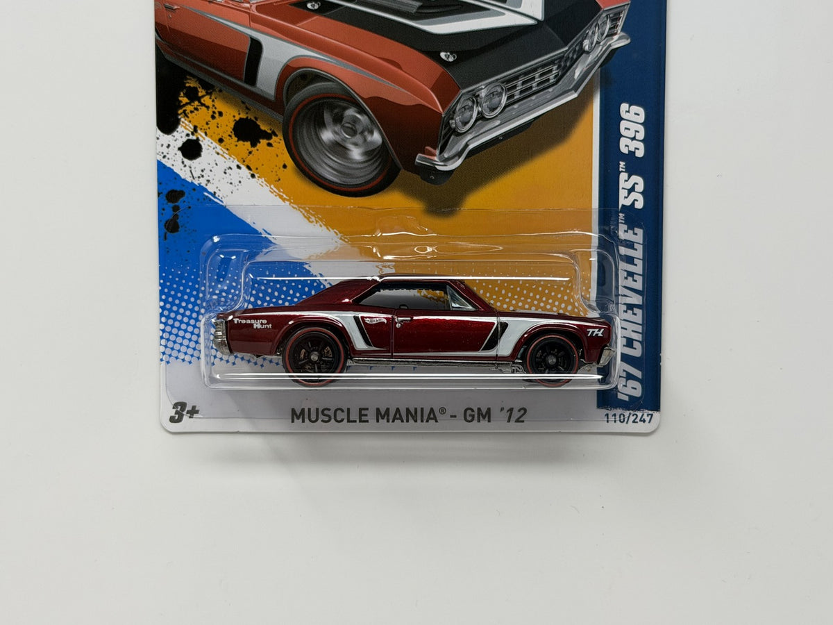 Hot Wheels Super Treasure Hunt 1967 Chevelle SS 396 1:64 Diecast Red STH