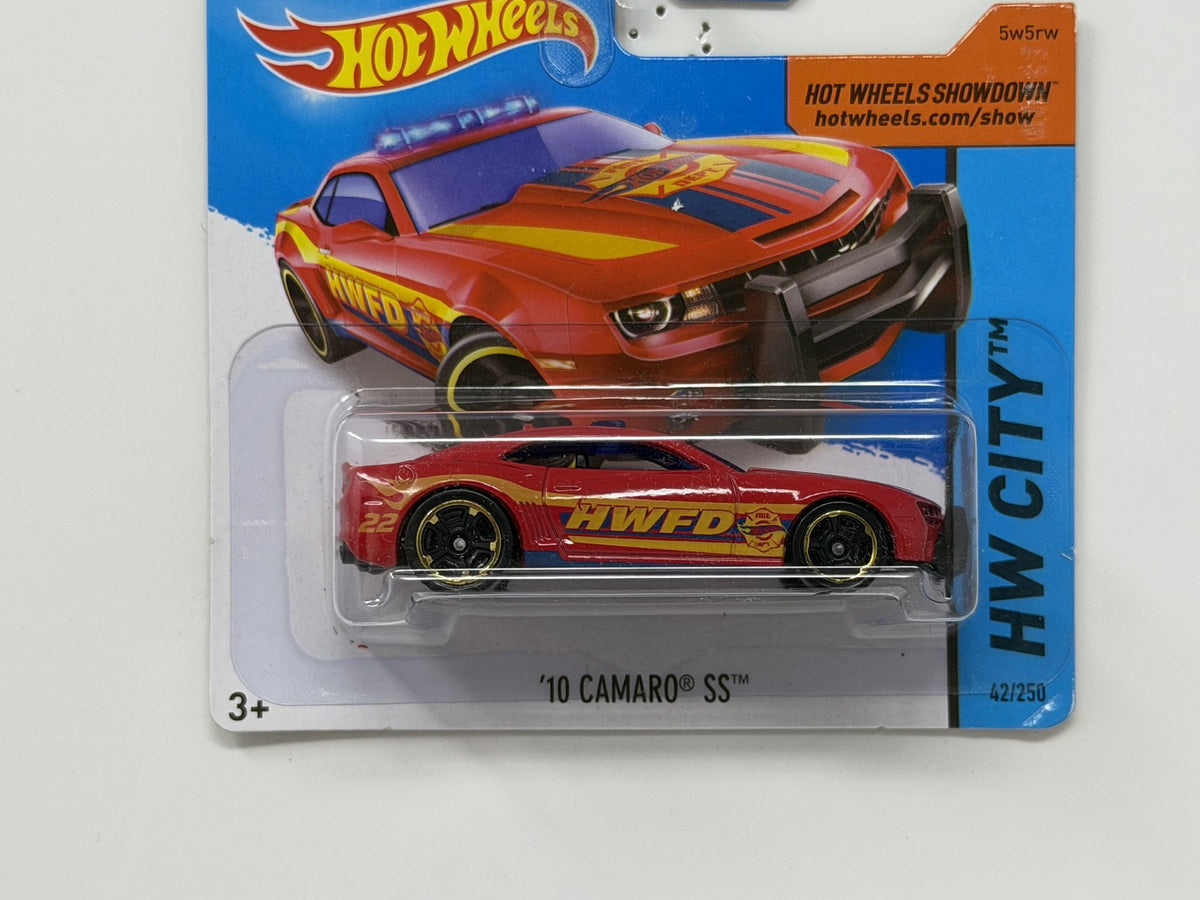 Hot Wheels HW City 2010 Chevrolet Camaro SS HWFD 1:64 Diecast Red Short Card