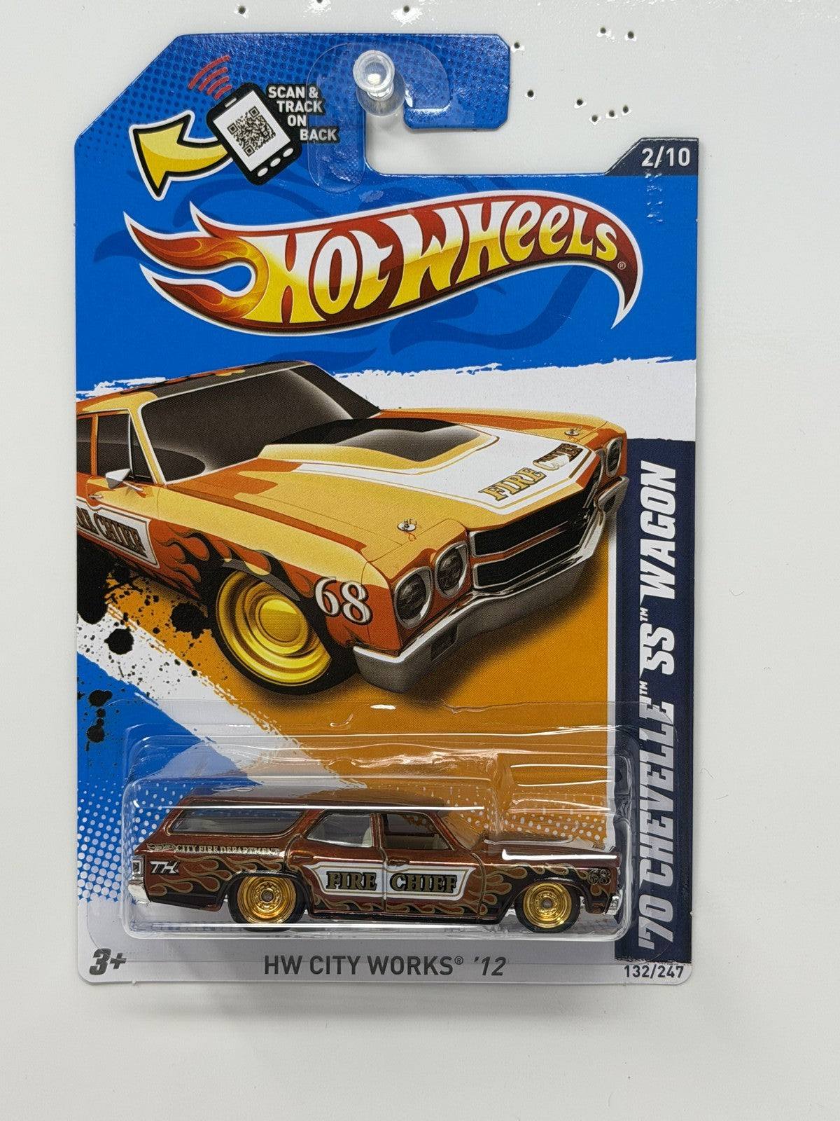 Hot Wheels Super Treasure Hunt 1970 Chevelle SS Wagon 1:64 Diecast Brown STH