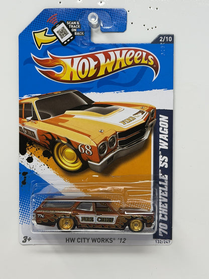 Hot Wheels Super Treasure Hunt 1970 Chevelle SS Wagon 1:64 Diecast Brown STH