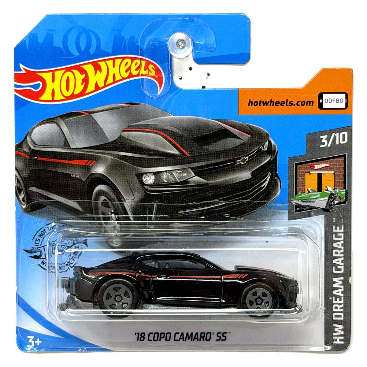 Hot Wheels Dream Garage 2018 COPO Camaro SS 1:64 Diecast Black Short Card