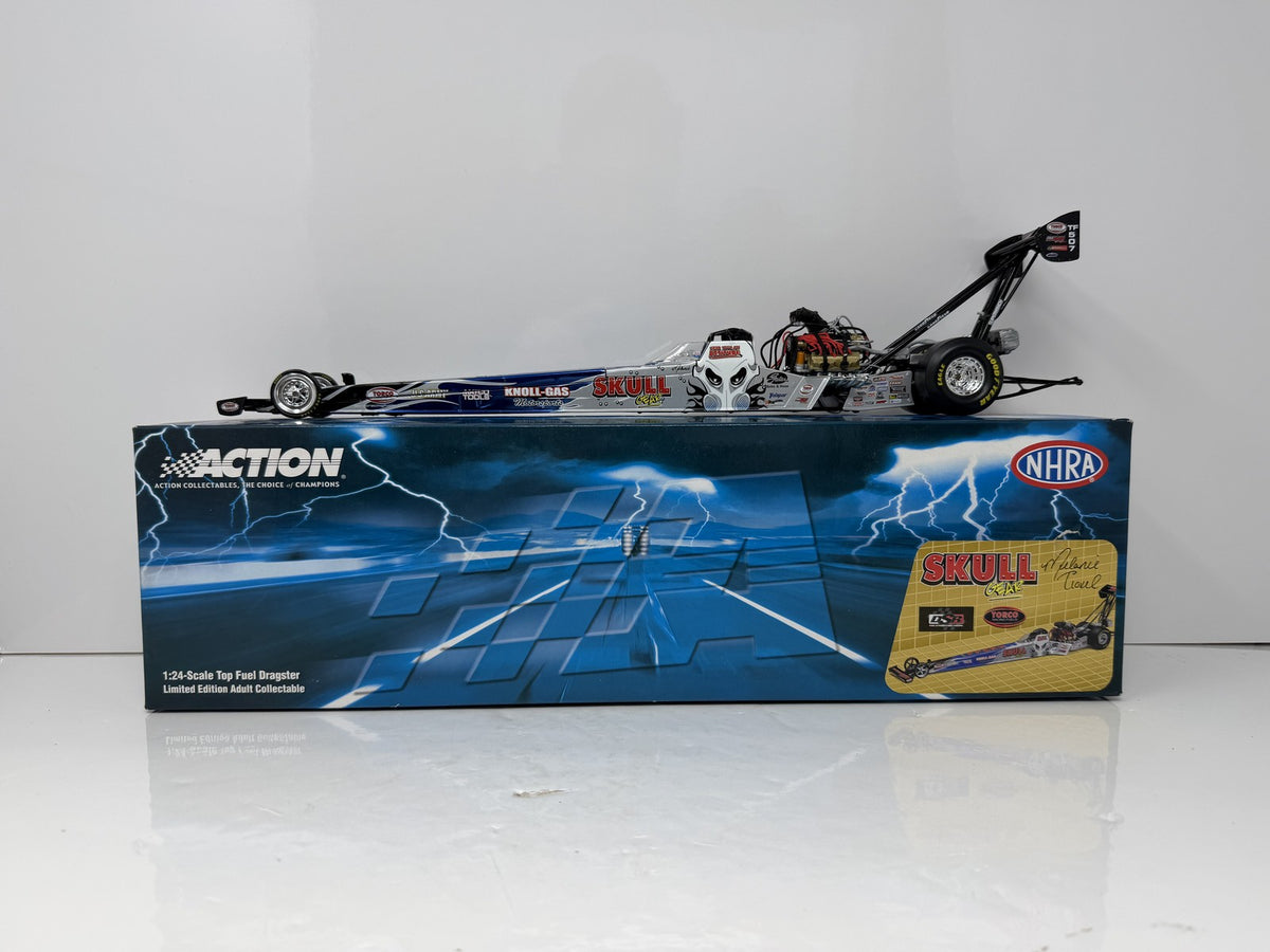 Action NHRA 2006 Melanie Troxel Skull Gear RCCA Color Chrome Top Fuel Dragster 1:24 Diecast Silver Blue Black 1 of 240