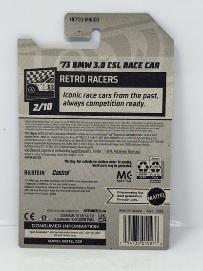 Hot Wheels Super Treasure Hunt 1973 BMW 3.0 CSL Race Car 1:64 Diecast STH